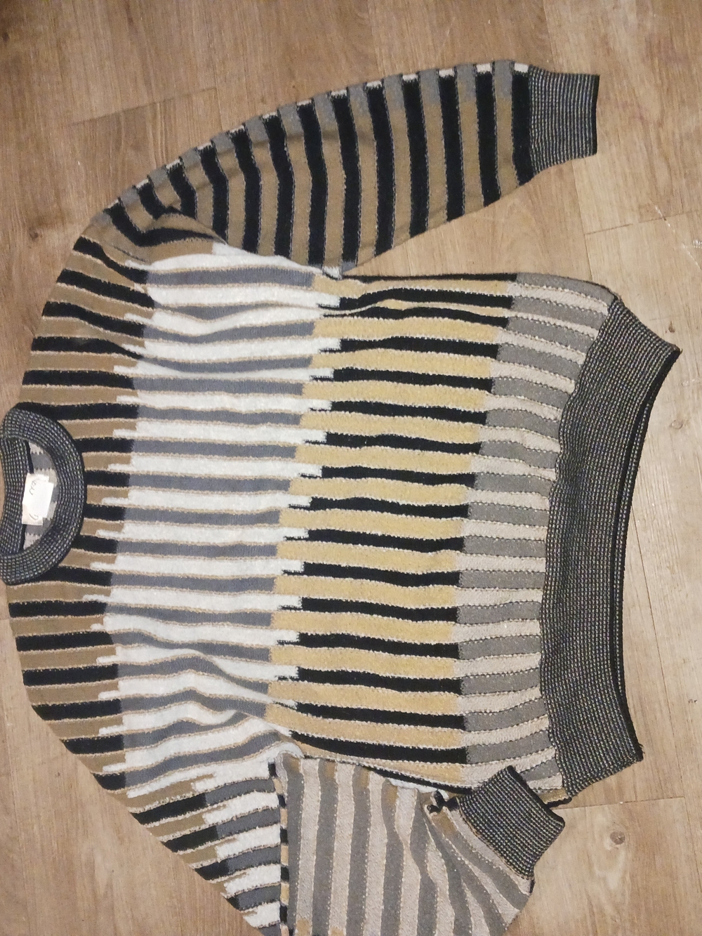 Vintage 90s Arnold Palmer Geometric Striped Knit Crewneck Sweater